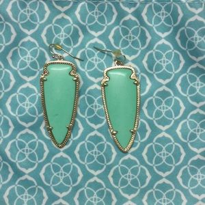 Kendra Scott teal statement earrings